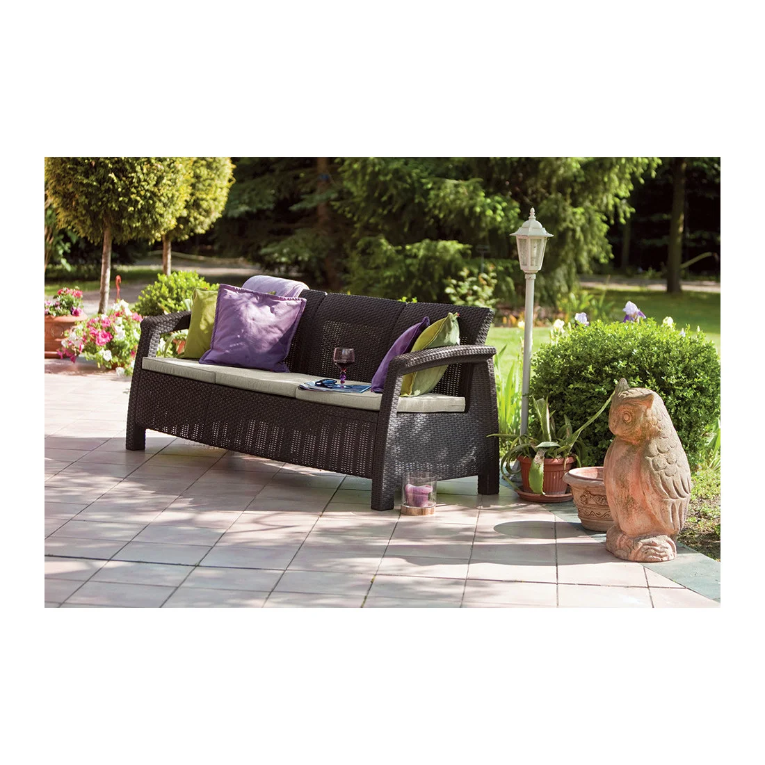 CORFU LOVE SEAT MAX SOFA BROWN (006048) - obrazek 3