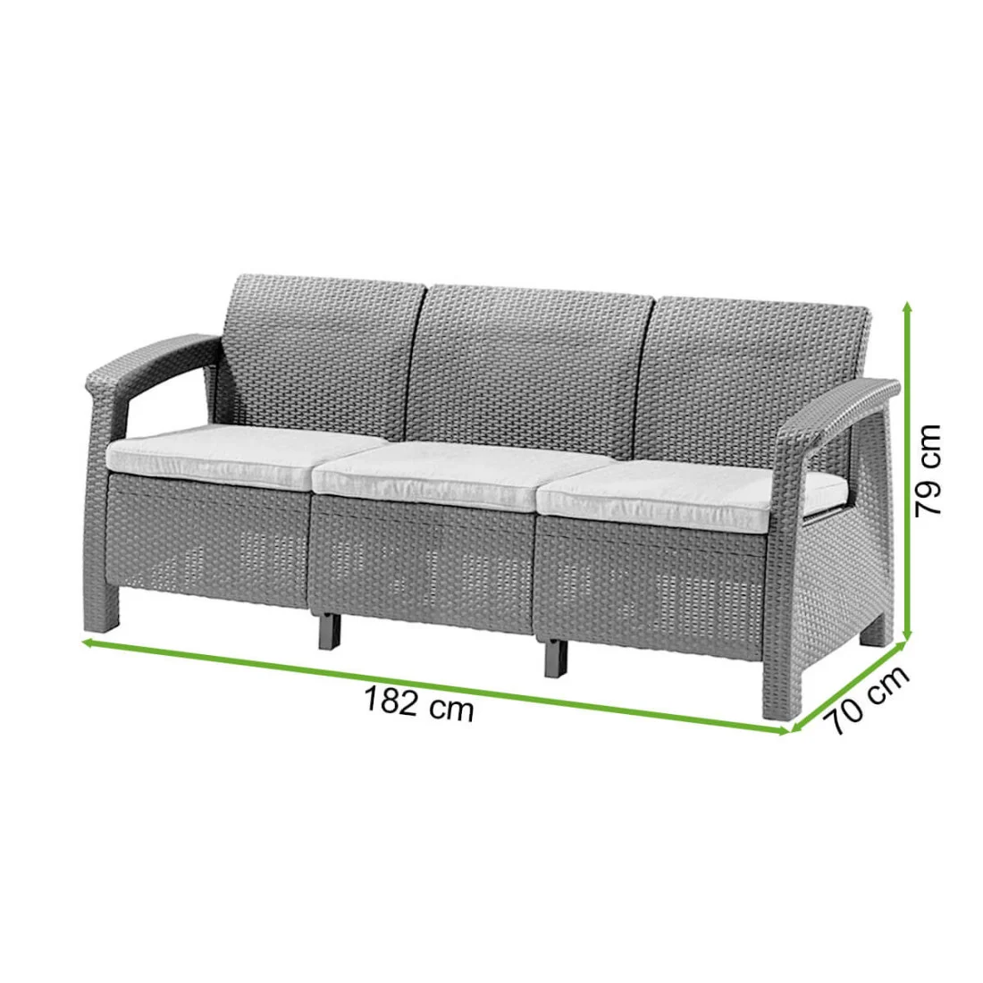 CORFU LOVE SEAT MAX SOFA CAPPUCCINO (006426) - obrazek 4