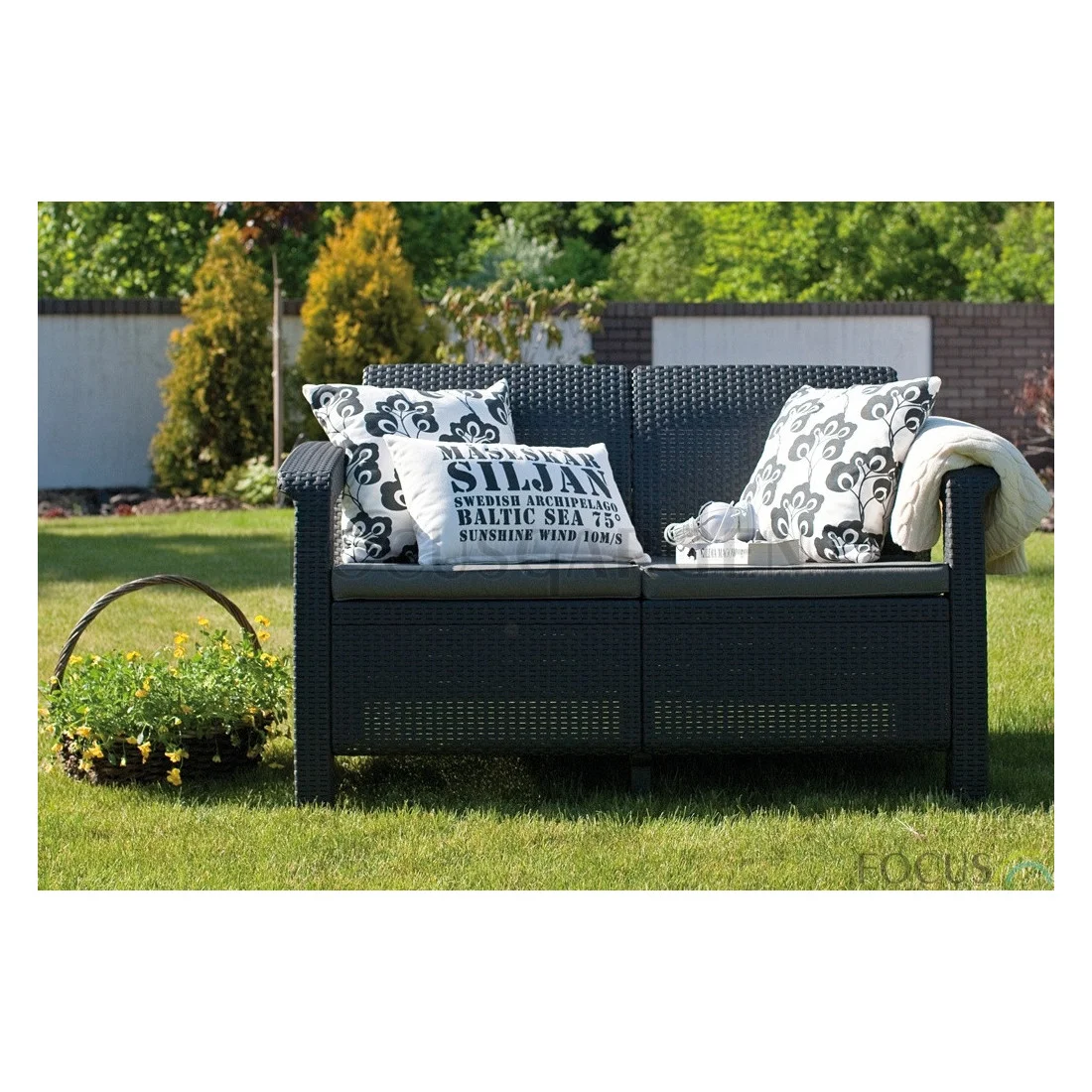 CORFU LOVE SEAT SOFA GRAPHITE (006353) - obrazek 4