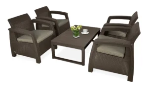 CORFU QUATTRO/LYON ZESTAW BROWN (006066)