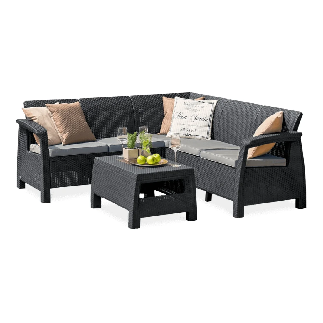 CORFU RELAX SET NAROŻNIK GRAPHITE (001981)