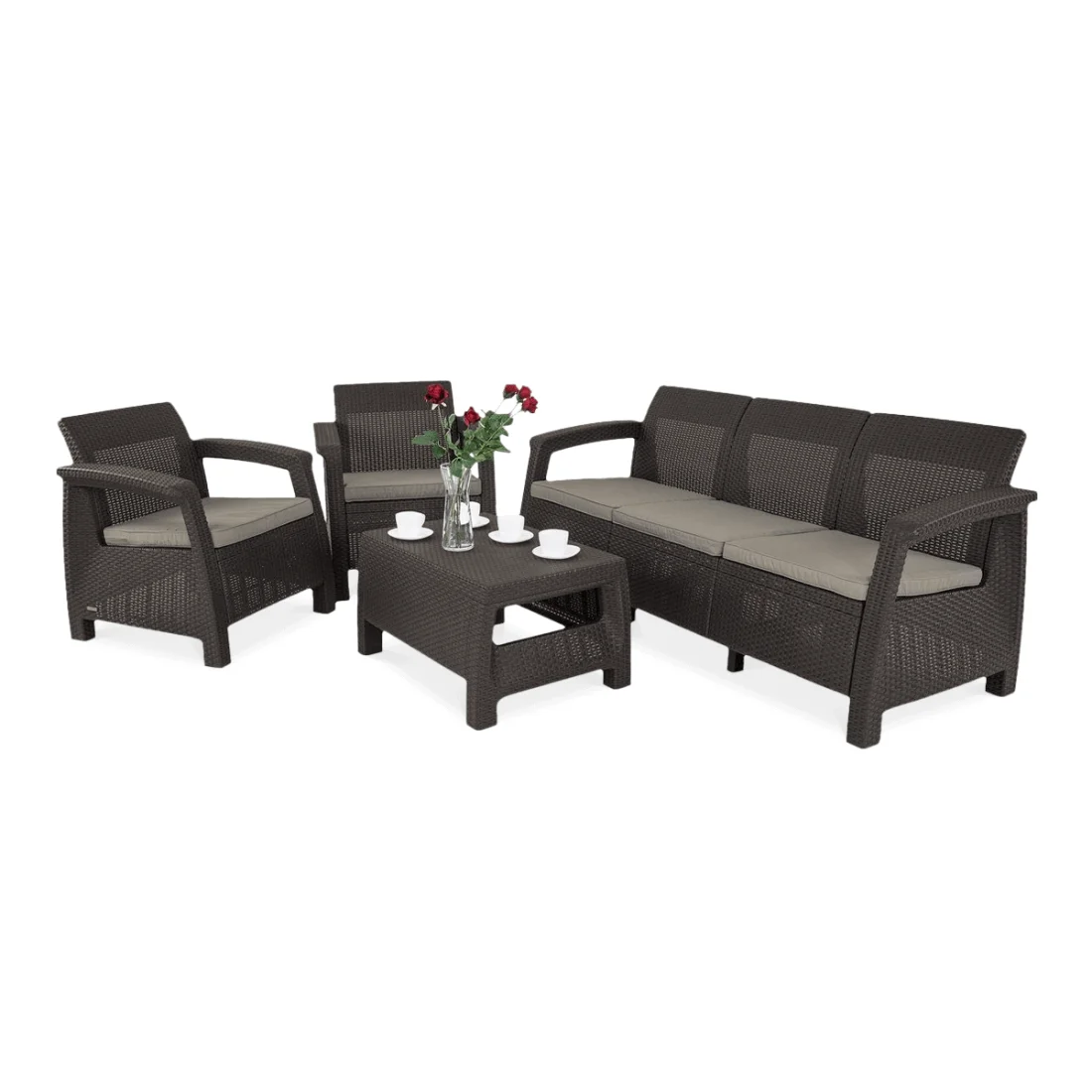 CORFU SET 3 ZESTAW BROWN (006068)