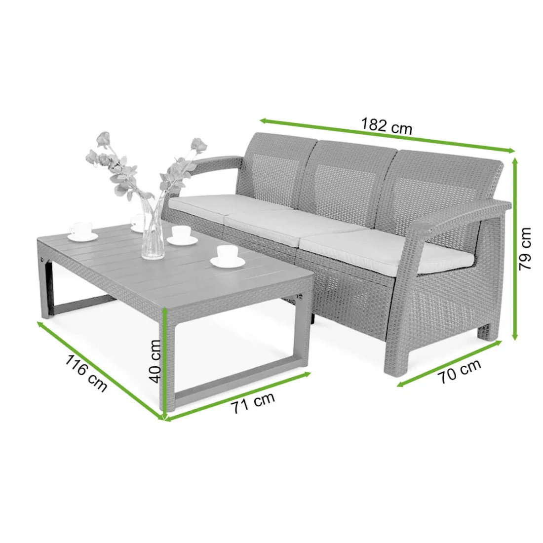 CORFU SOFA MAX/LYON ZESTAW CAPPUCCINO (007006) - obrazek 6