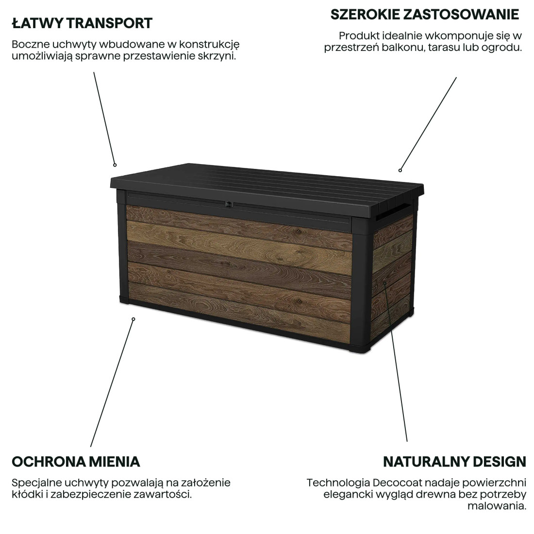 DECO DEC BOX 570L SKRZYNIA BROWN (009308) - obrazek 4