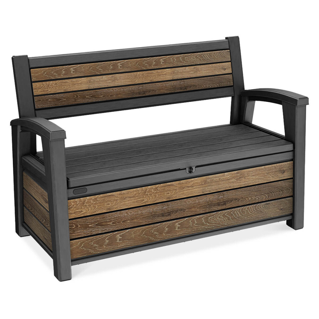DECO GARDEN 227L ŁAWKA/SKRZYNIA WALNUT (007657) - obrazek 3