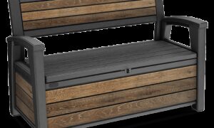 DECO GARDEN 227L ŁAWKA/SKRZYNIA WALNUT (007657)
