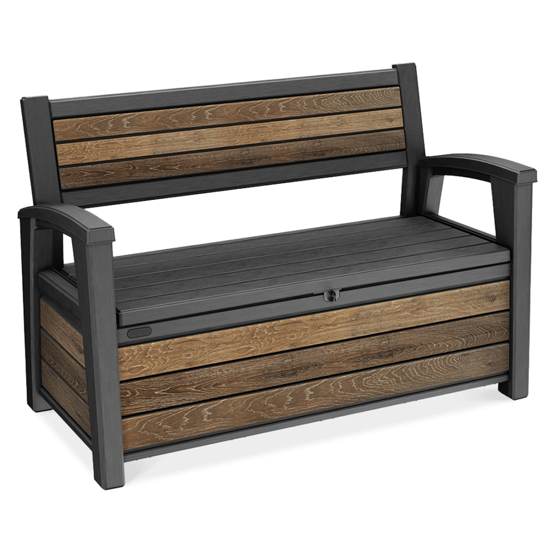 DECO GARDEN 227L ŁAWKA/SKRZYNIA WALNUT (007657)