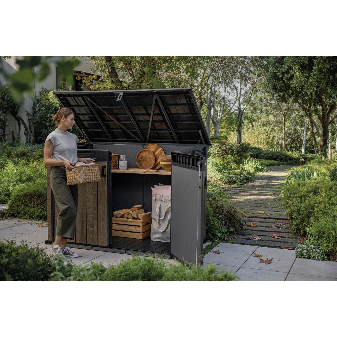 DECO HORIZONTAL 2020L SCHOWEK 2x240L WALNUT (009215) - obrazek 5