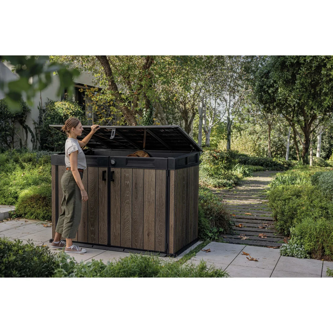 DECO HORIZONTAL 2020L SCHOWEK 2x240L WALNUT (009215) - obrazek 7