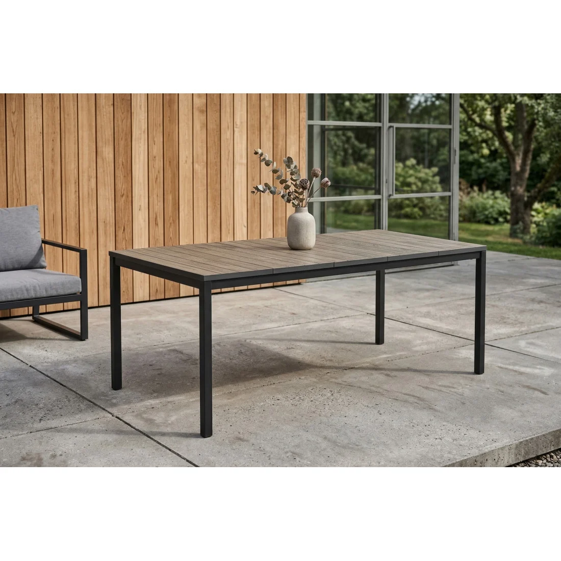 DECO PORTO NOVA 200 STÓŁ BLACK/WALNUT (009326) - obrazek 3
