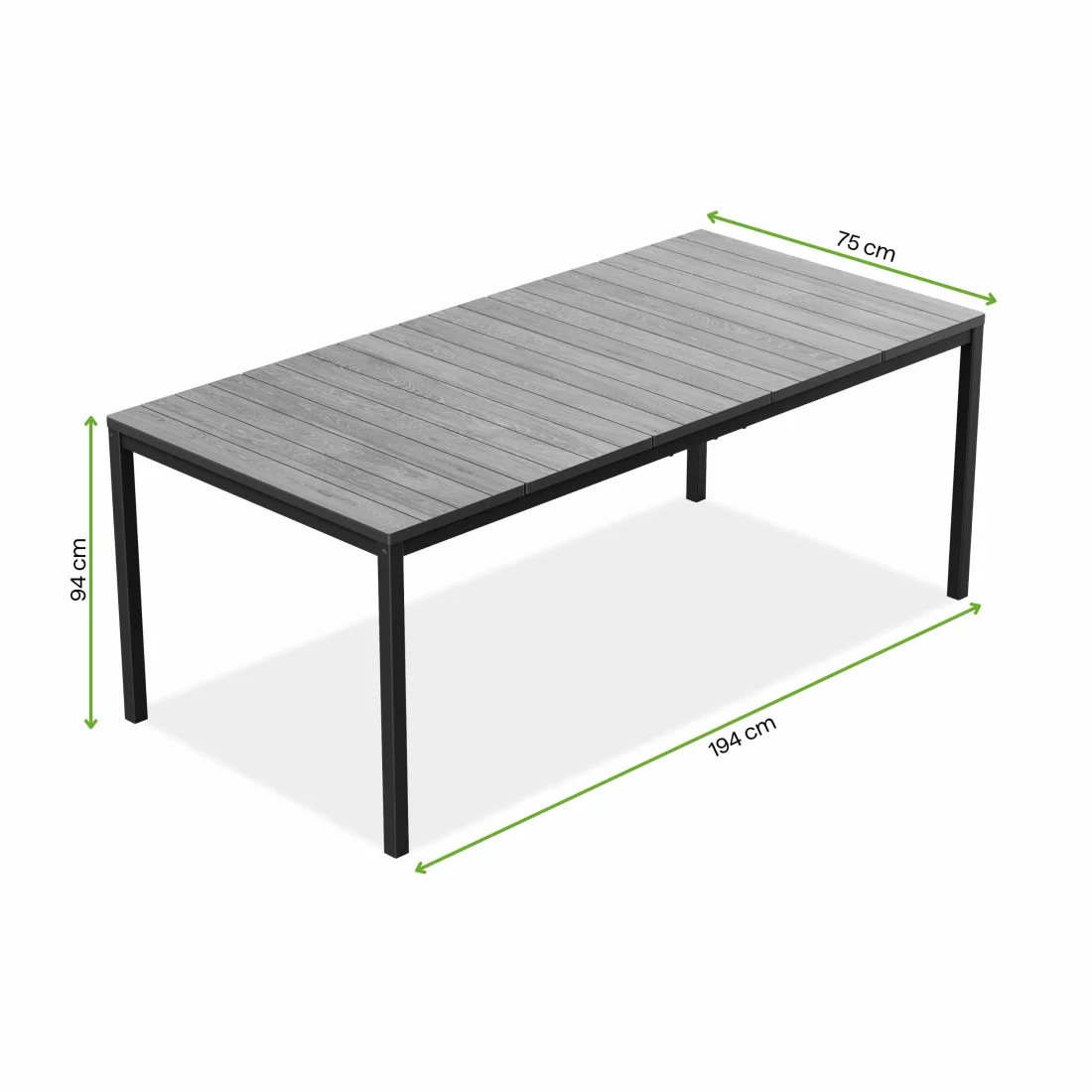 DECO PORTO NOVA 200 STÓŁ BLACK/WALNUT (009326) - obrazek 2