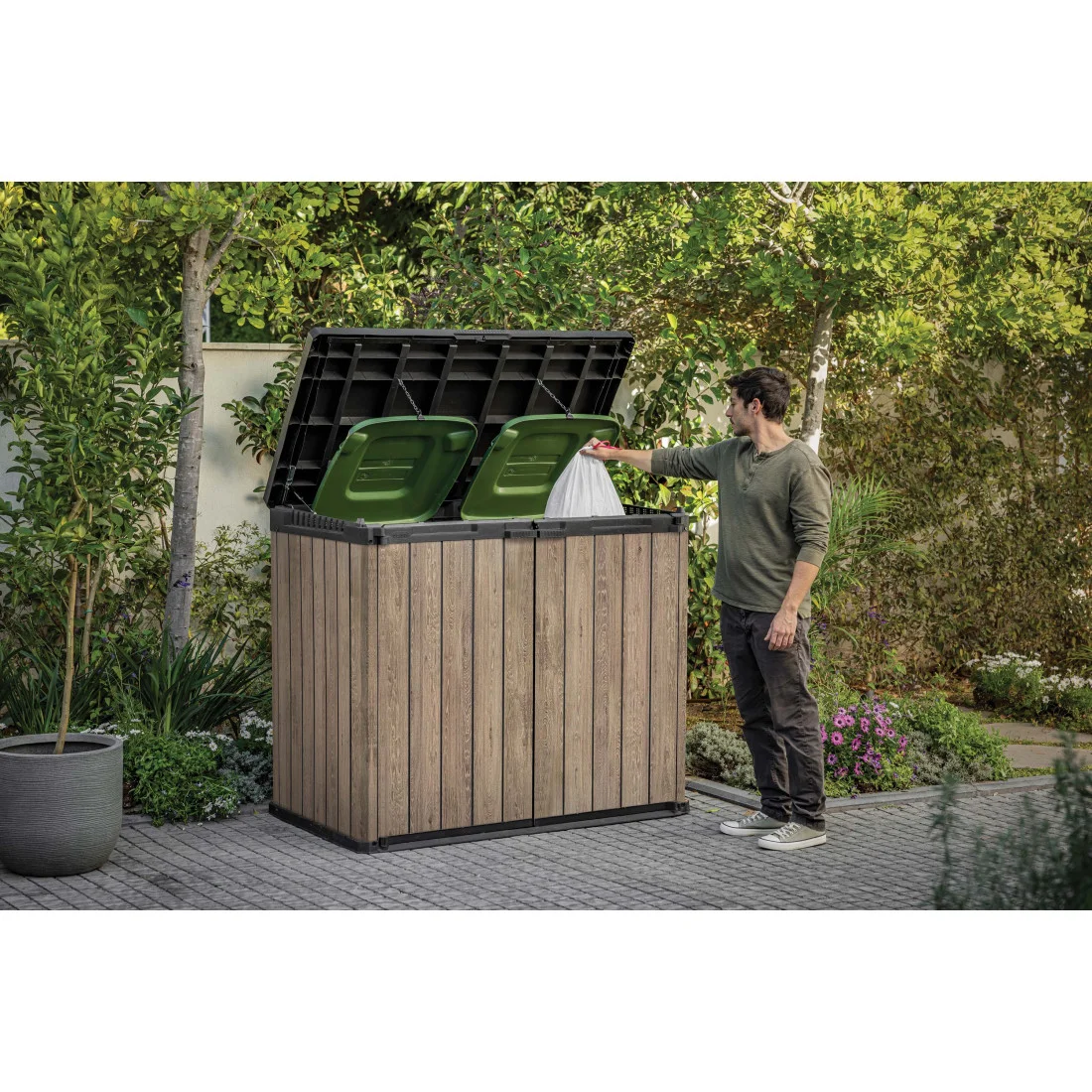 DECO SIO DARWIN 1100L SCHOWEK KOSZ 2x240L ASHWOOD (009210) - obrazek 7