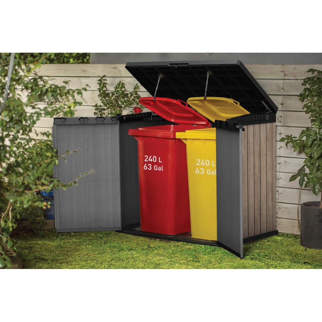 DECO SIO DARWIN 1100L SCHOWEK KOSZ 2x240L ASHWOOD (009210) - obrazek 9