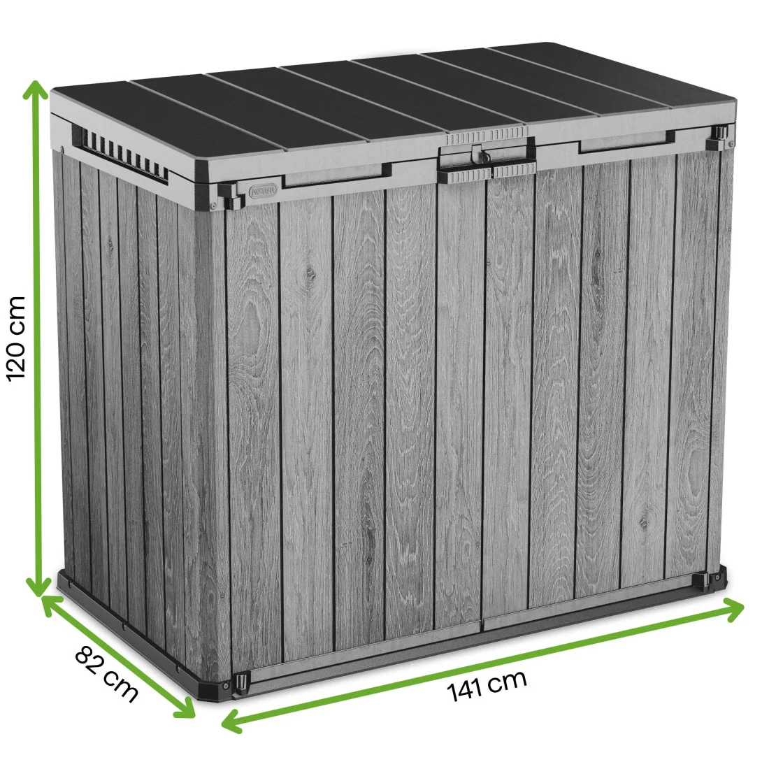 DECO SIO DARWIN 1100L SCHOWEK KOSZ 2x240L STORM GREY (009211) - obrazek 2