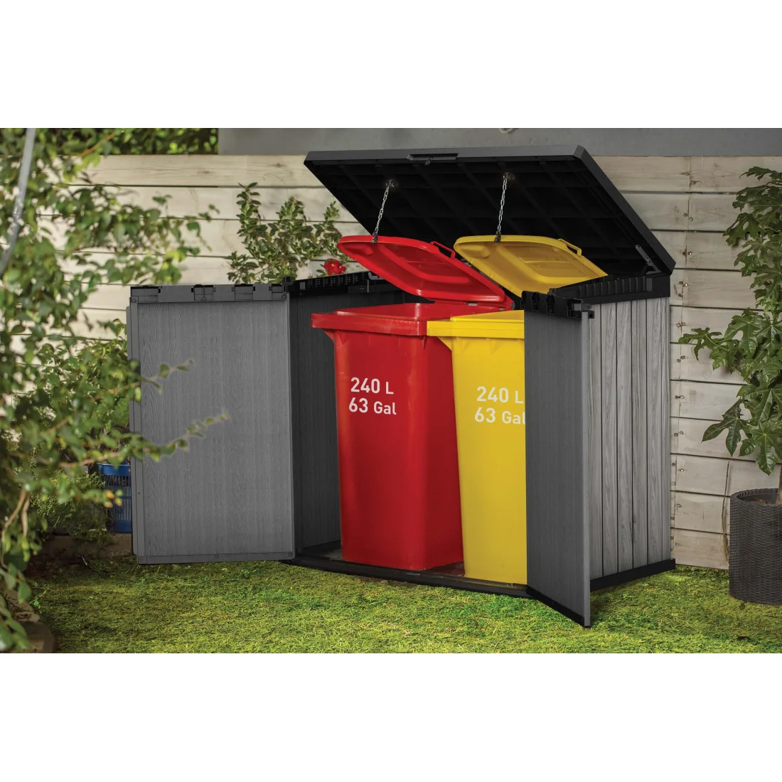 DECO SIO DARWIN 1100L SCHOWEK KOSZ 2x240L STORM GREY (009211) - obrazek 6