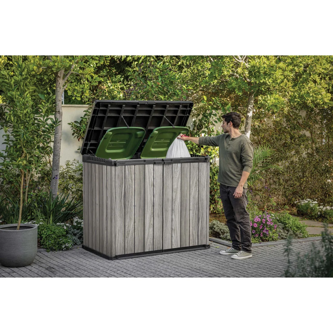 DECO SIO DARWIN 1100L SCHOWEK KOSZ 2x240L STORM GREY (009211) - obrazek 9