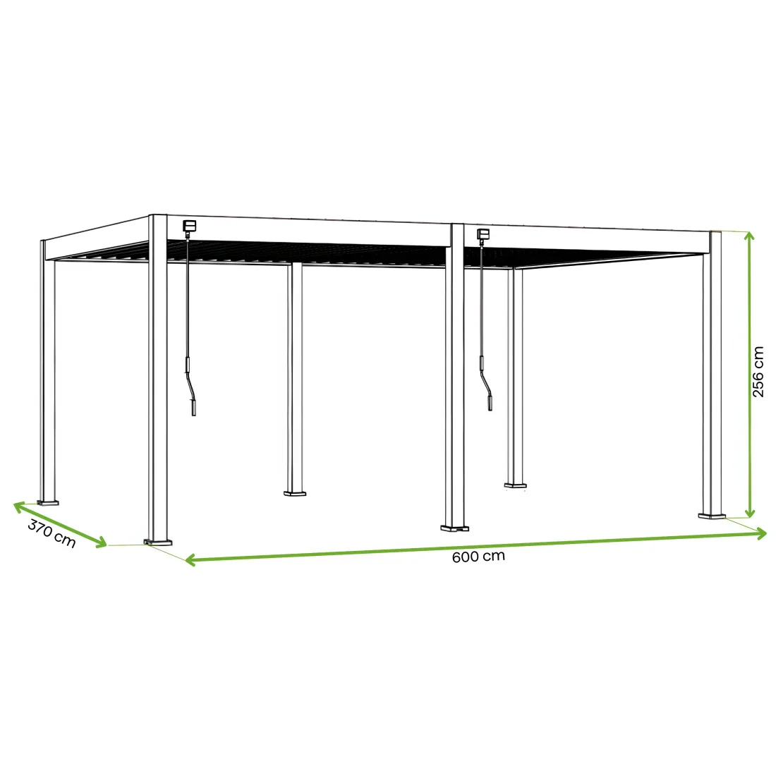 DELUXE 3.6x6 PERGOLA TARASOWA WHITE (007977) - obrazek 2