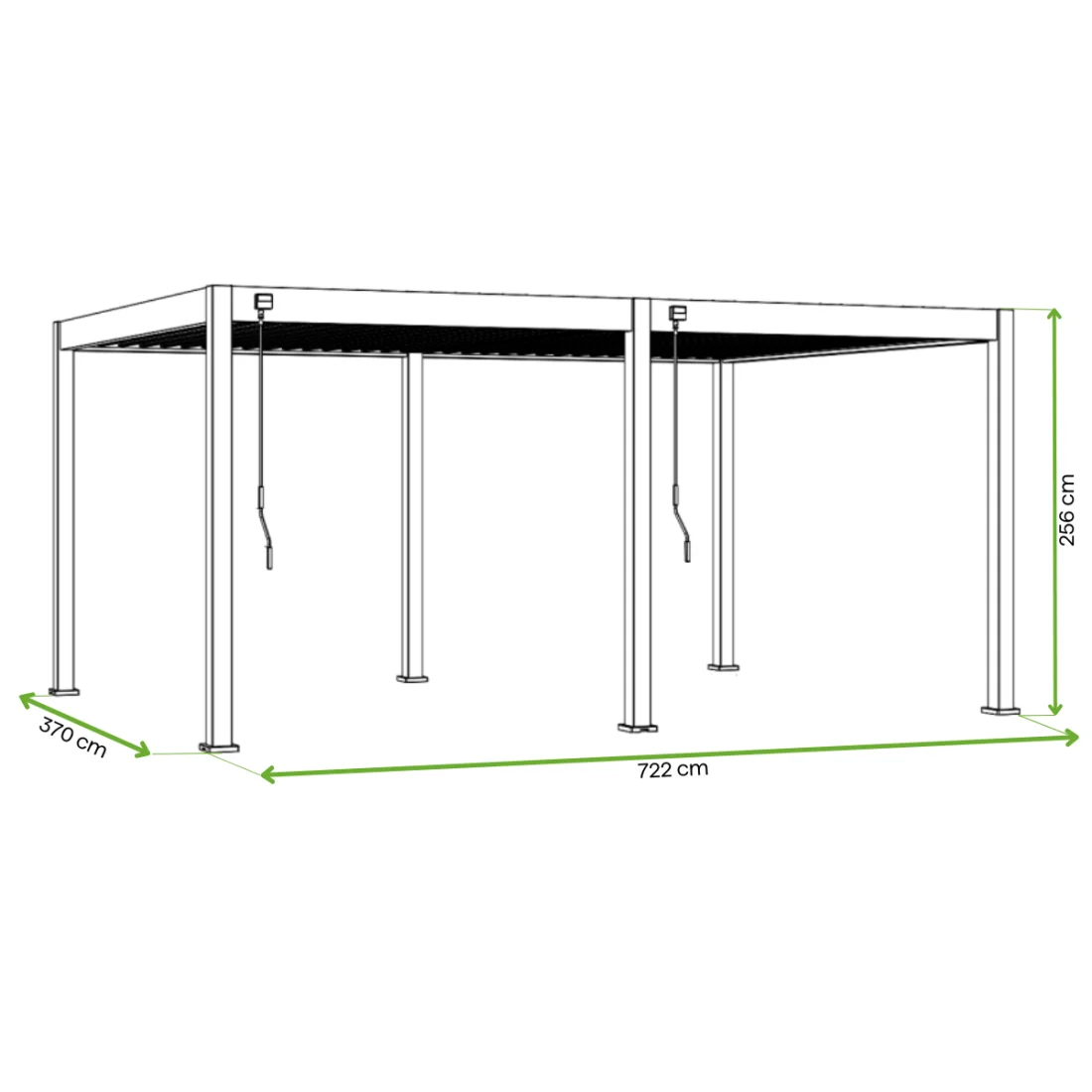 DELUXE 3.6x7.2 PERGOLA TARASOWA ANTHRACITE (005890) - obrazek 2