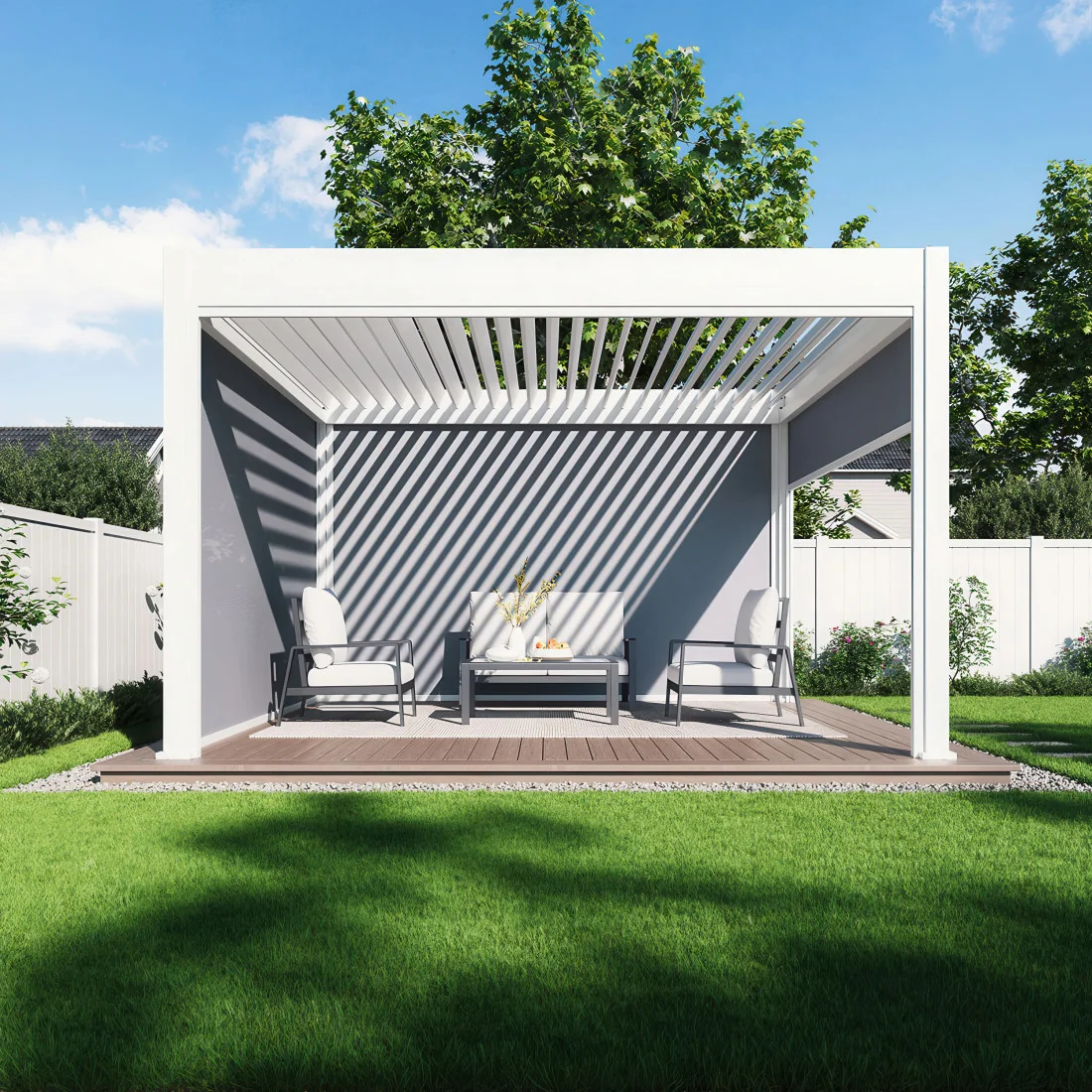 DELUXE AUTOMATIC+LED 3.6x4 PERGOLA TARASOWA WHITE (007596) - obrazek 8