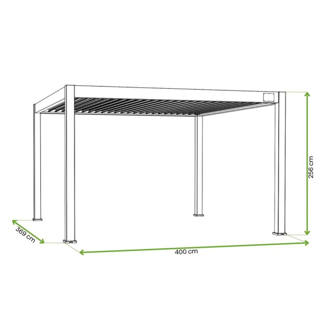 DELUXE AUTOMATIC+LED 3.6x4 PERGOLA TARASOWA WHITE (007596) - obrazek 2
