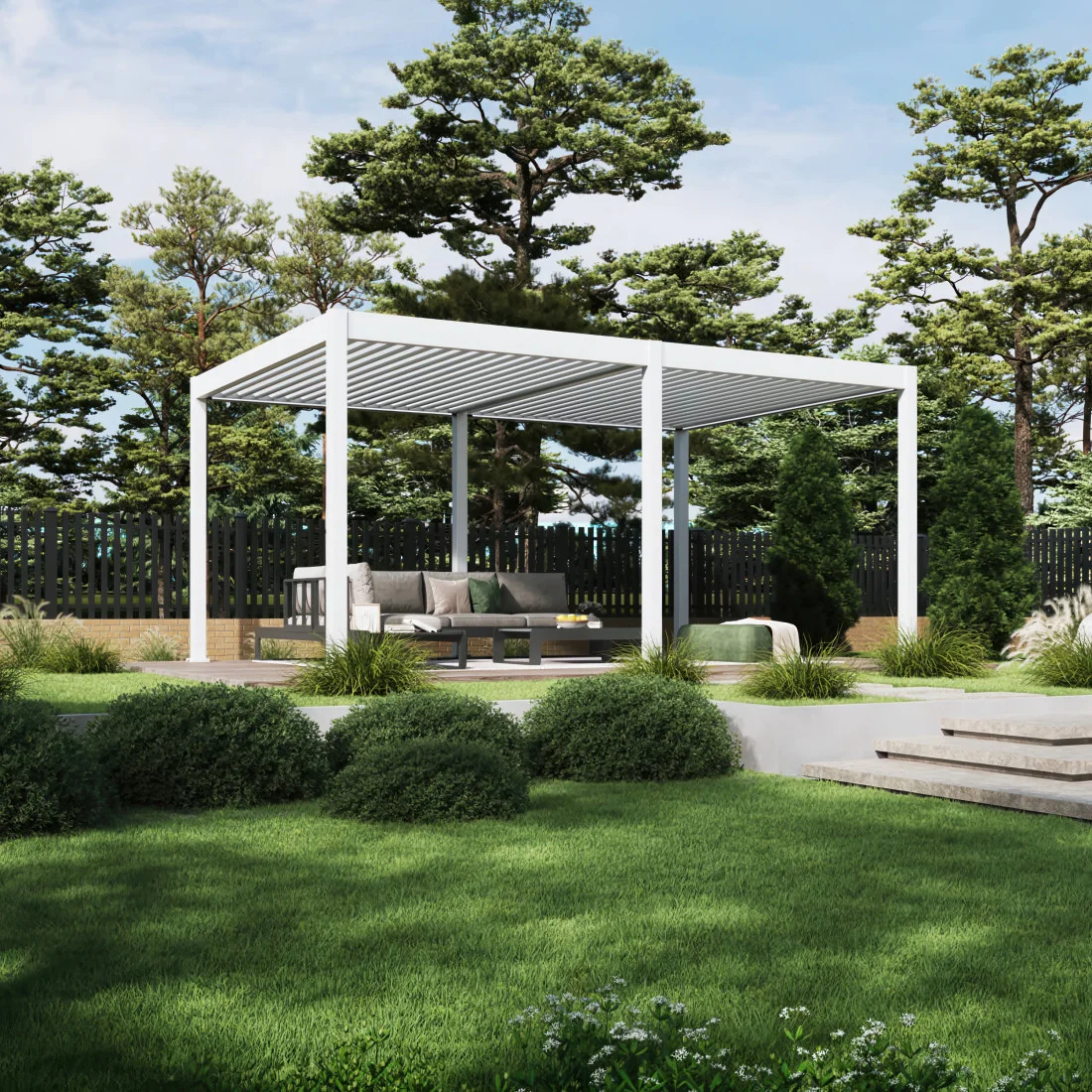 DELUXE AUTOMATIC+LED 3.6x5.3 PERGOLA TARASOWA WHITE (007597) - obrazek 8