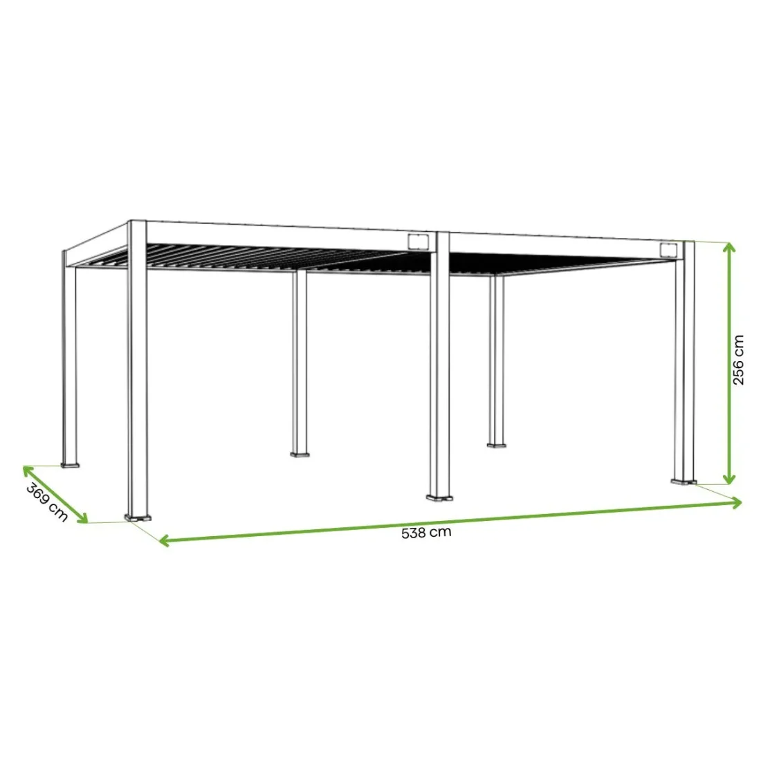 DELUXE AUTOMATIC+LED 3.6x5.3 PERGOLA TARASOWA WHITE (007597) - obrazek 2