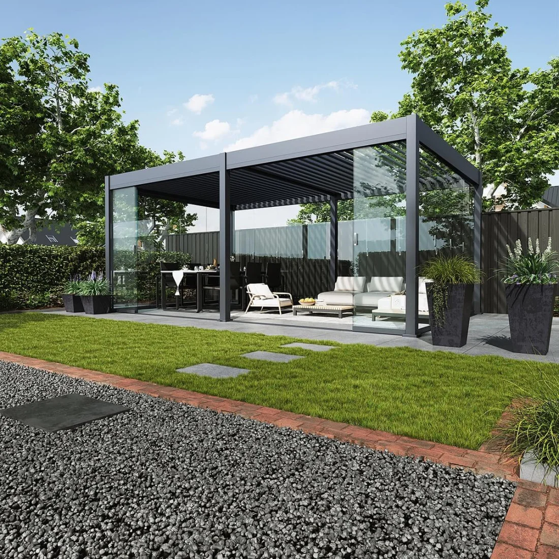 DELUXE AUTOMATIC+LED 3.6x6 PERGOLA TARASOWA ANTHRACITE (007499) - obrazek 3