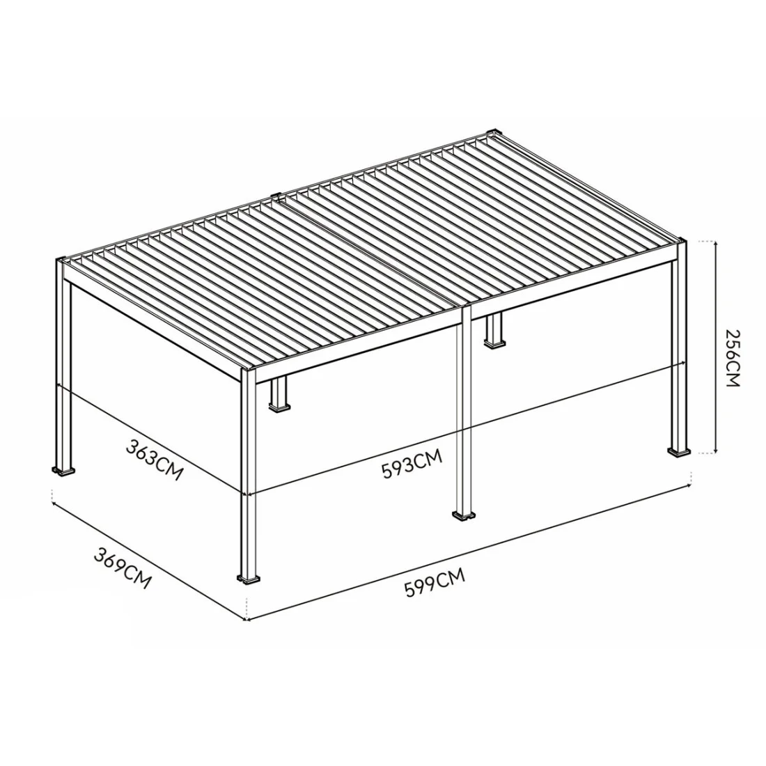 DELUXE AUTOMATIC+LED 3.6x6 PERGOLA TARASOWA ANTHRACITE (007499) - obrazek 7