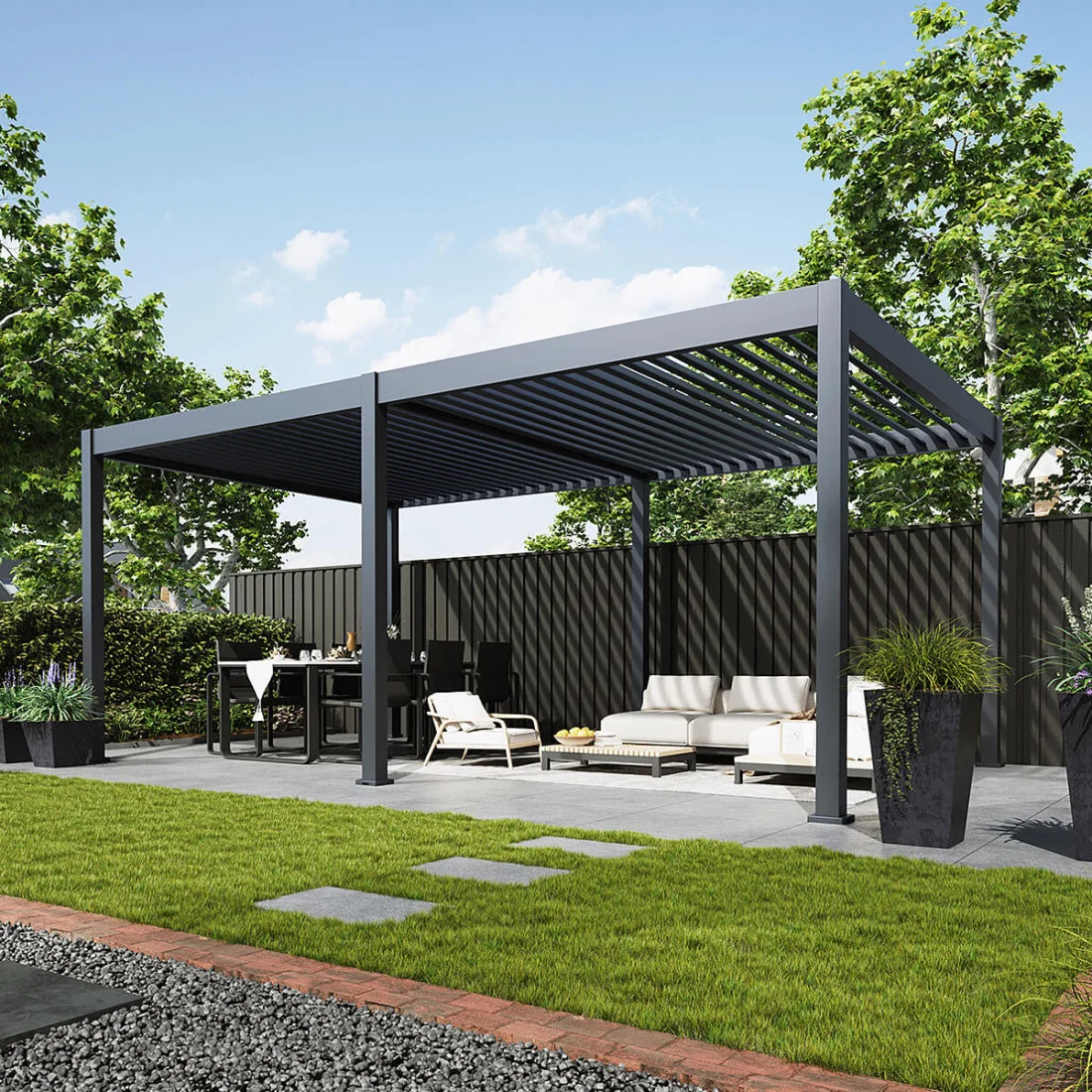 DELUXE AUTOMATIC+LED 3.6x6 PERGOLA TARASOWA ANTHRACITE (007499) - obrazek 2
