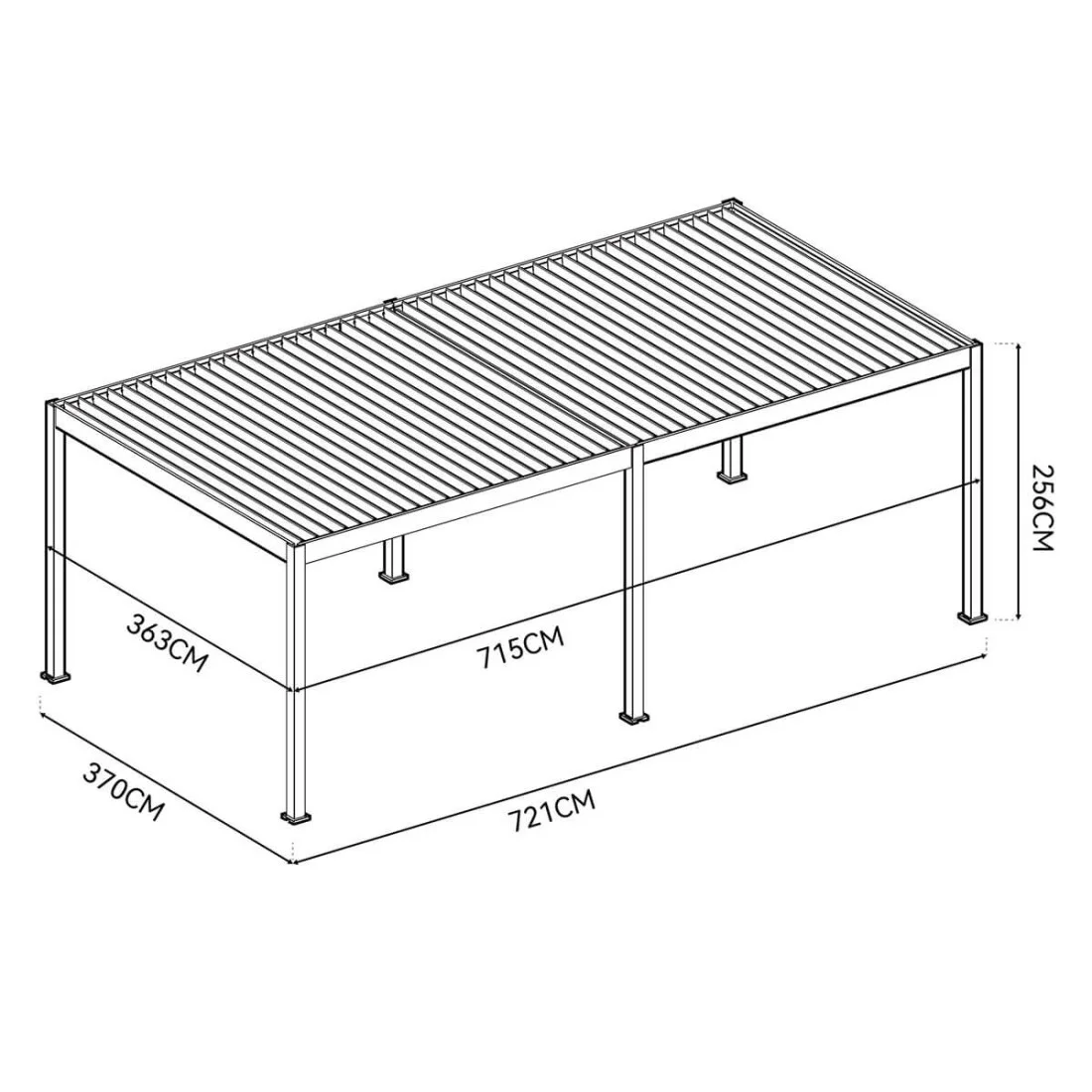 DELUXE AUTOMATIC+LED 3.6x7.2 PERGOLA TARASOWA ANTHRACITE (007500) - obrazek 7