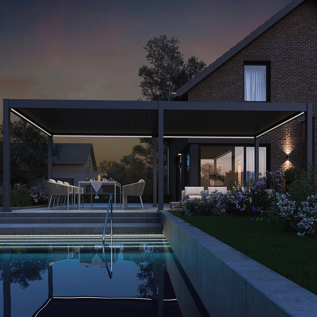 DELUXE AUTOMATIC+LED 3.6x7.2 PERGOLA TARASOWA ANTHRACITE (007500) - obrazek 8