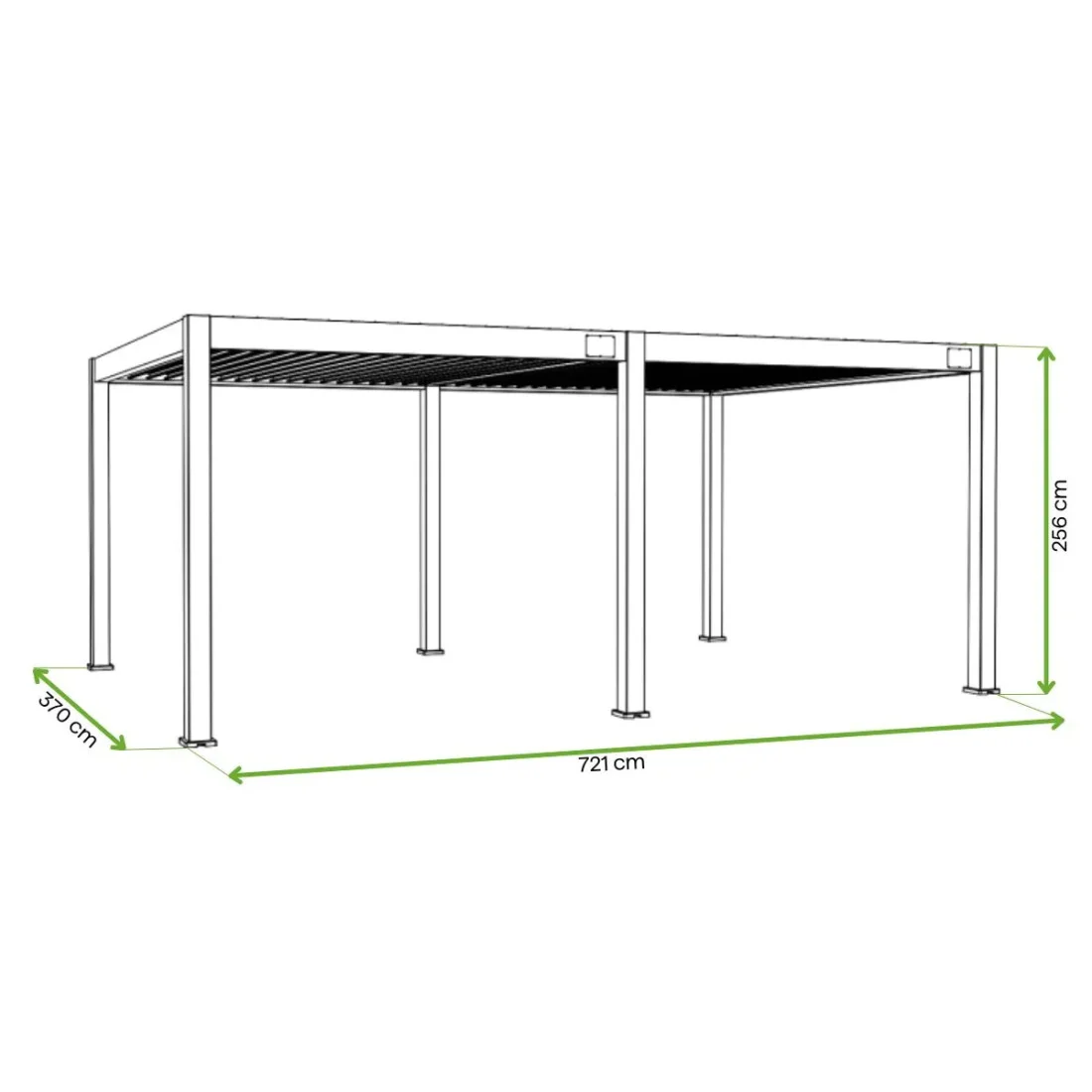 DELUXE AUTOMATIC+LED 3.6x7.2 PERGOLA TARASOWA WHITE (007599) - obrazek 2