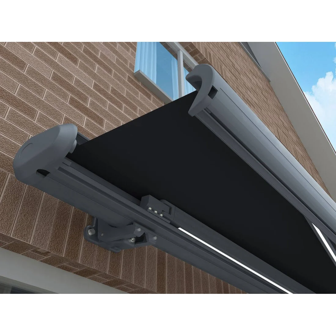 DELUXE AUTOMATIC+LED 500x300 MARKIZA TARASOWA GREY Z CZUJNIKIEM (005350) - obrazek 4