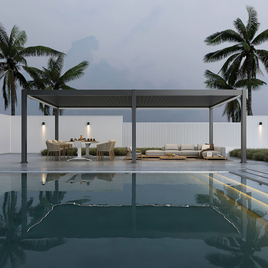 DELUXE PRO AUTOMATIC+LED 4x8 PERGOLA TARASOWA ANTHRACITE (005895) - obrazek 3