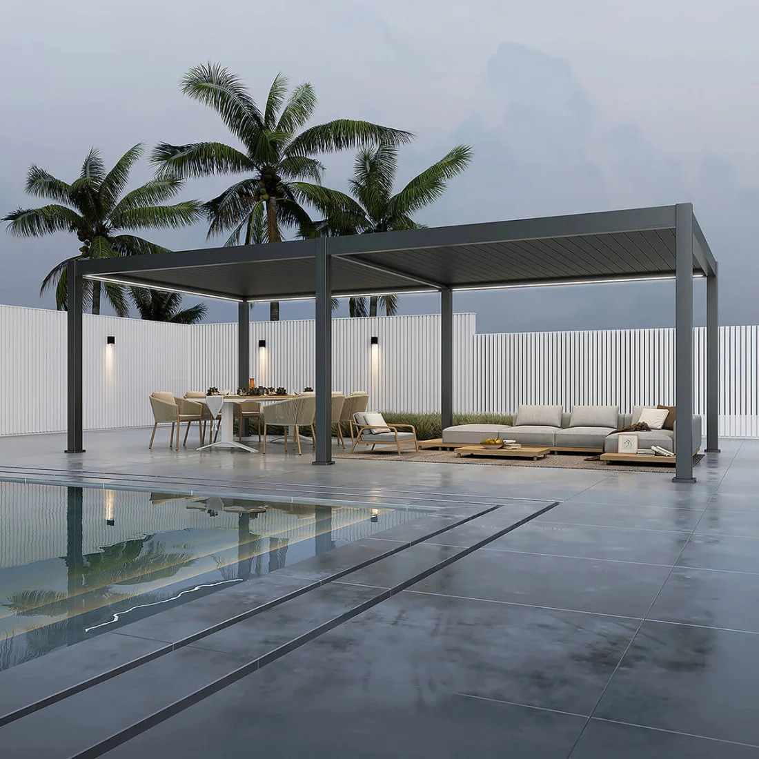 DELUXE PRO AUTOMATIC+LED 4x8 PERGOLA TARASOWA ANTHRACITE (005895)