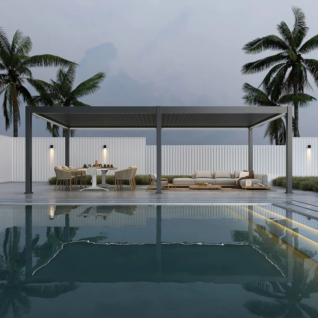 DELUXE PRO AUTOMATIC+LED 4x8 PERGOLA TARASOWA ANTHRACITE (005895) - obrazek 3