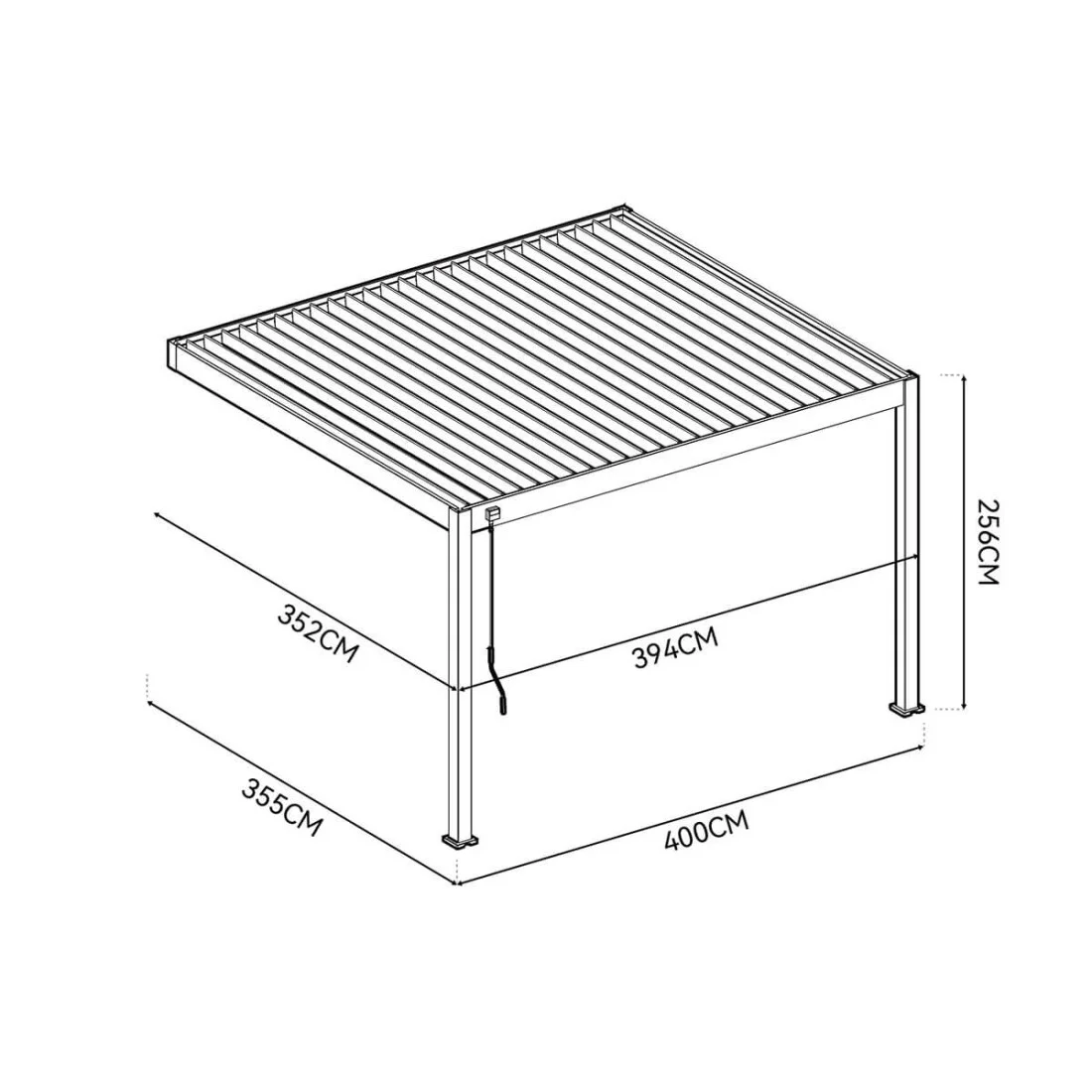 DELUXE WALL 3.6x4 PERGOLA TARASOWA ANTHRACITE (007501) - obrazek 8