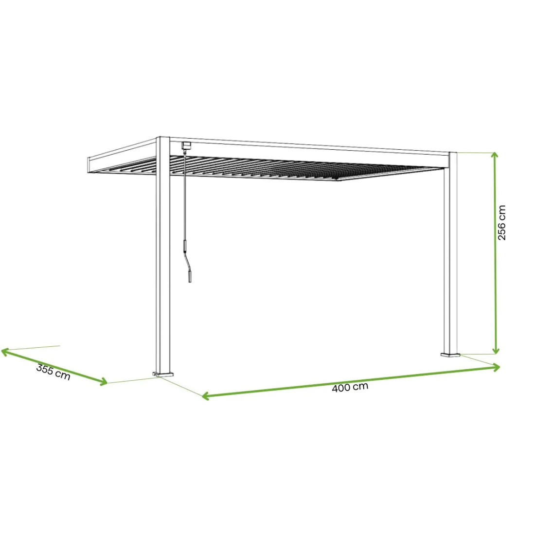 DELUXE WALL 3.6x4 PERGOLA TARASOWA WHITE (008938) - obrazek 2