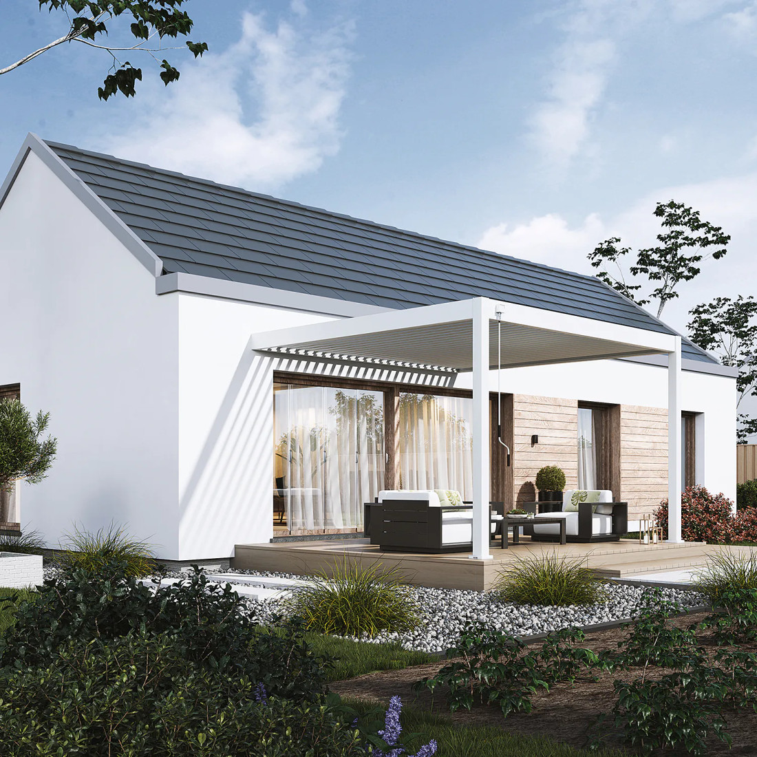 DELUXE WALL 3.6x4 PERGOLA TARASOWA WHITE (008938) - obrazek 5