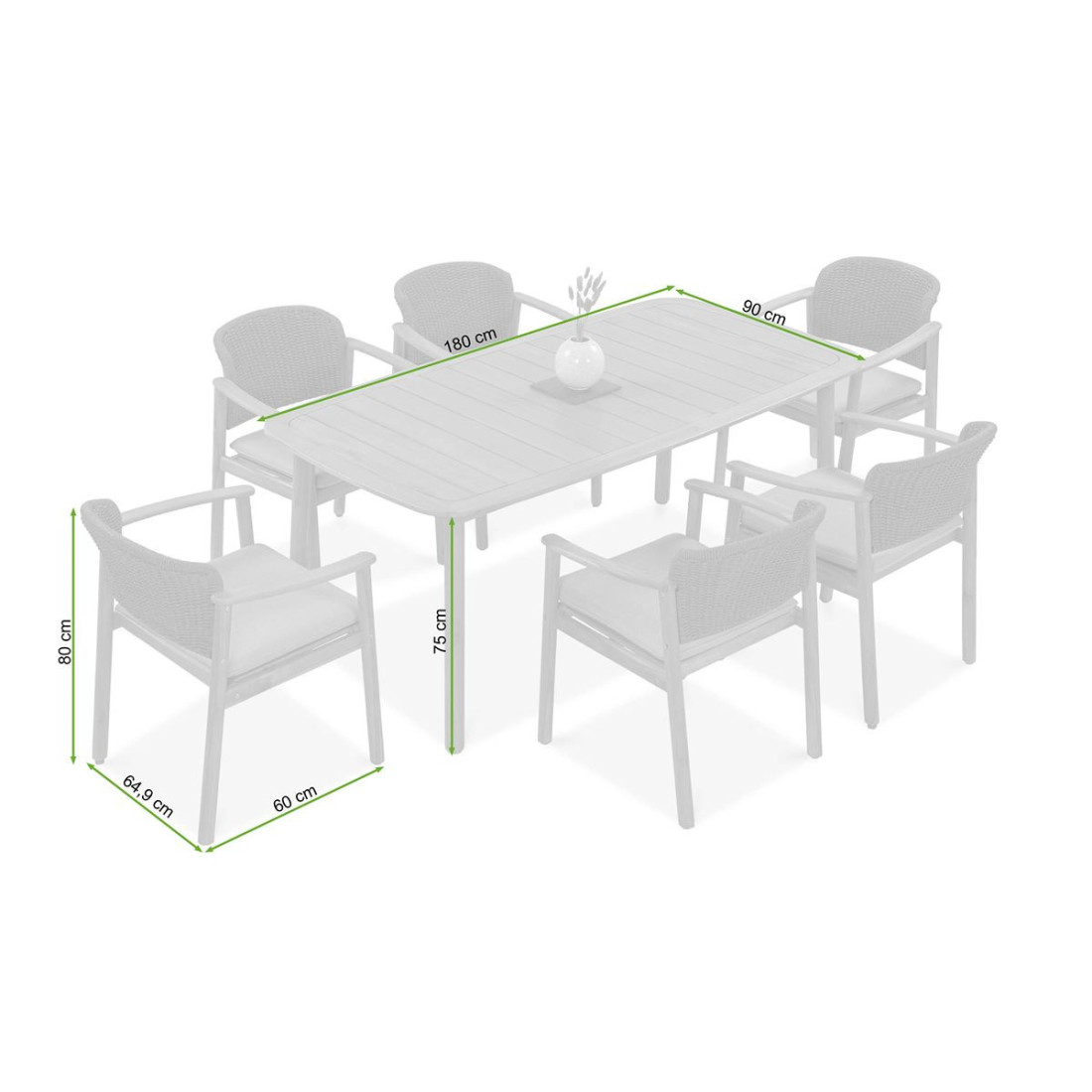 DOVER 6+1 DINING ZESTAW (005788) - obrazek 14