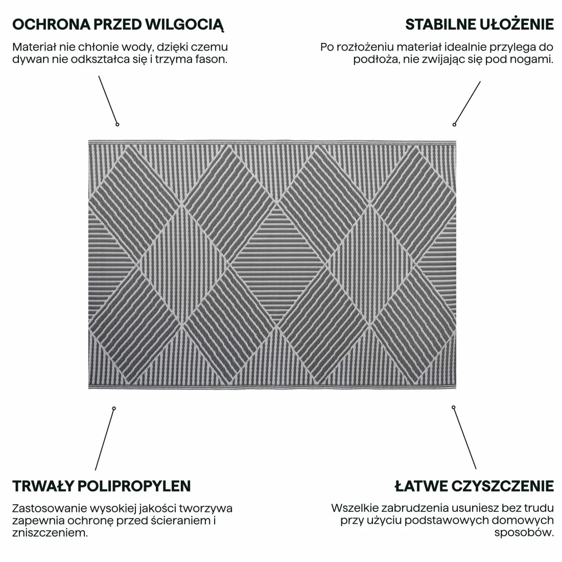 DYWAN TARASOWY 20 GREY 120x180CM (008591) - obrazek 4