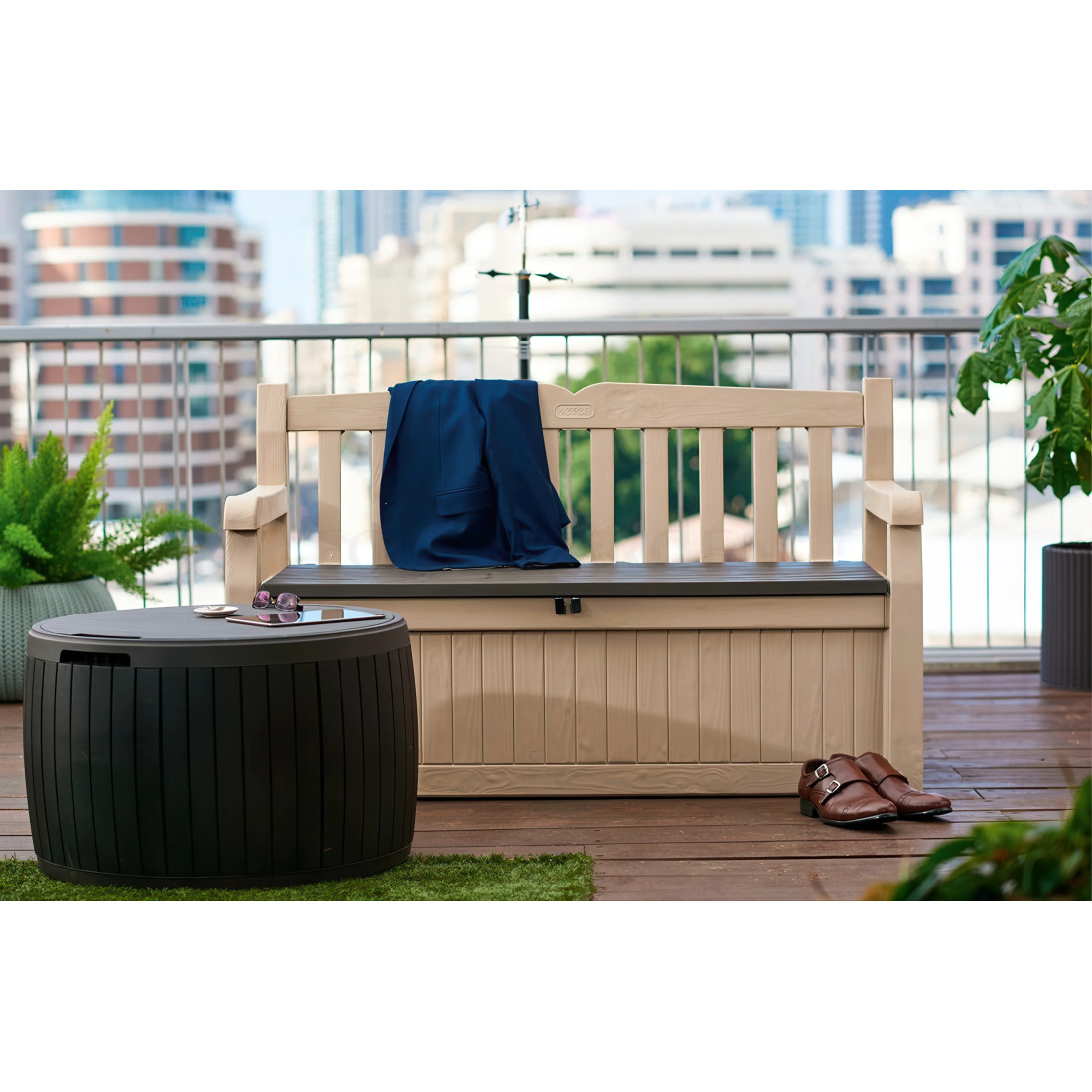 EDEN GARDEN BENCH SKRZYNIA/ŁAWKA BEIGE (001125) - obrazek 6