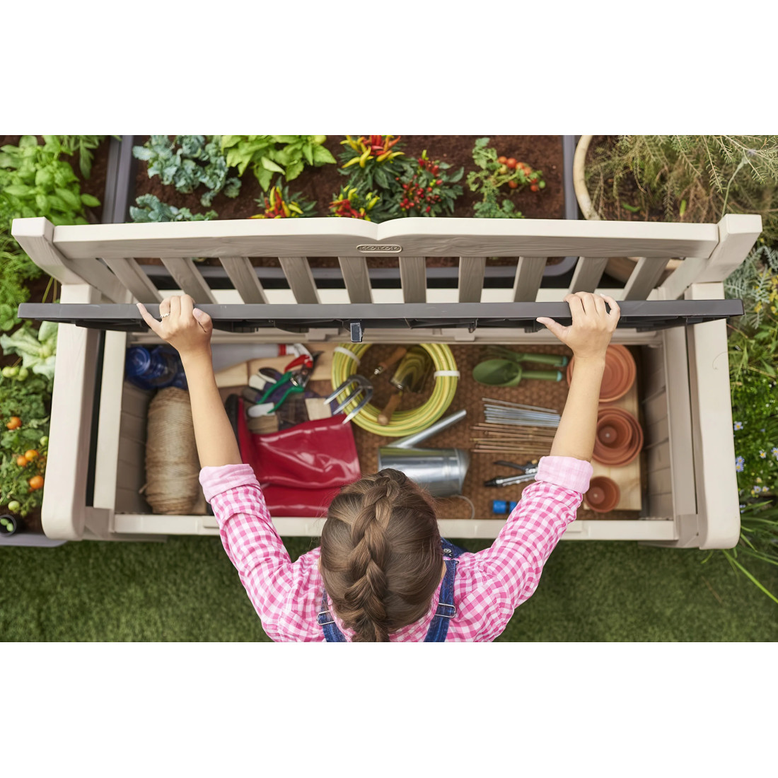 EDEN GARDEN BENCH SKRZYNIA/ŁAWKA BEIGE (001125) - obrazek 7
