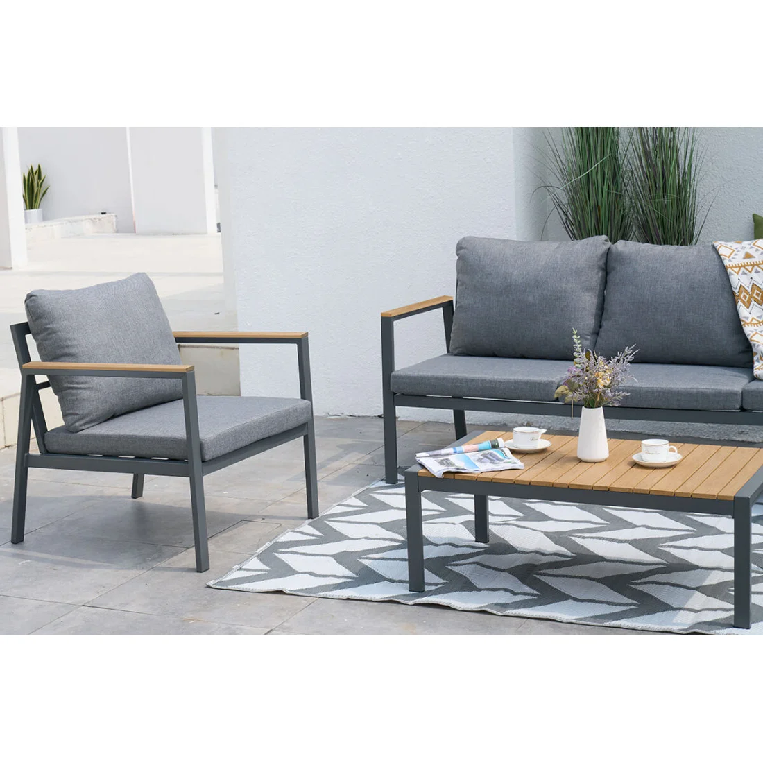 EDISON CAFFE ZESTAW DARK GREY (007289) - obrazek 5