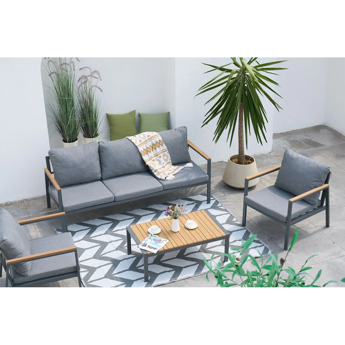 EDISON CAFFE ZESTAW DARK GREY (007289) - obrazek 4