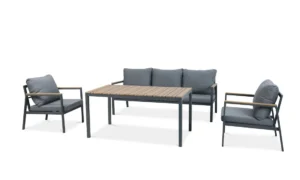 EDISON DINING ZESTAW DARK GREY (008171)