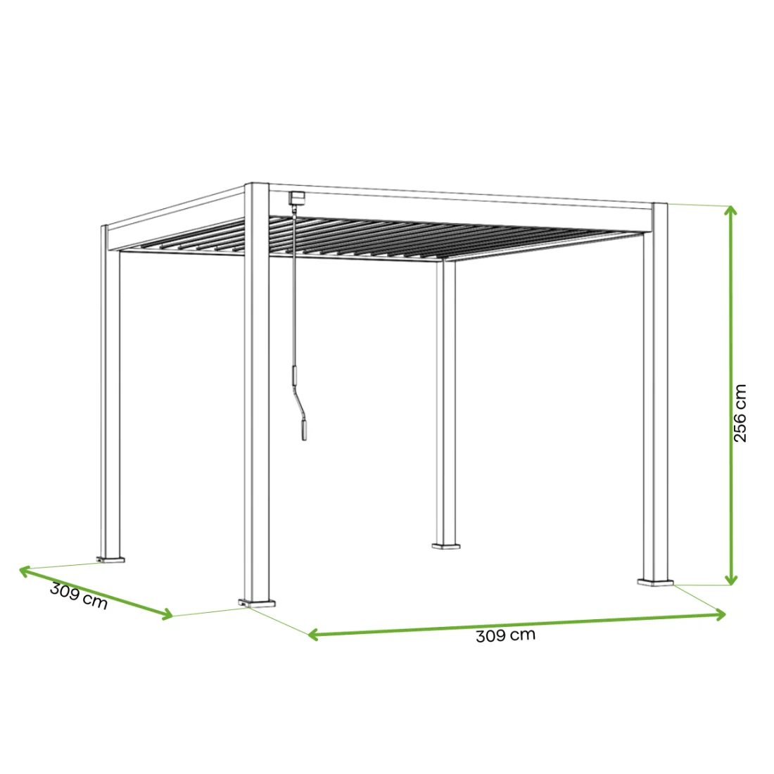 ELEGANCE 3x3 PERGOLA TARASOWA ANTHRACITE/LIGHT GREY (005839) - obrazek 2
