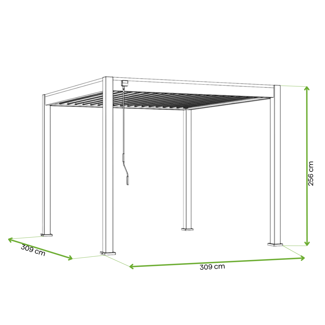 ELEGANCE 3x3 PERGOLA TARASOWA TAUPE (005841) - obrazek 2