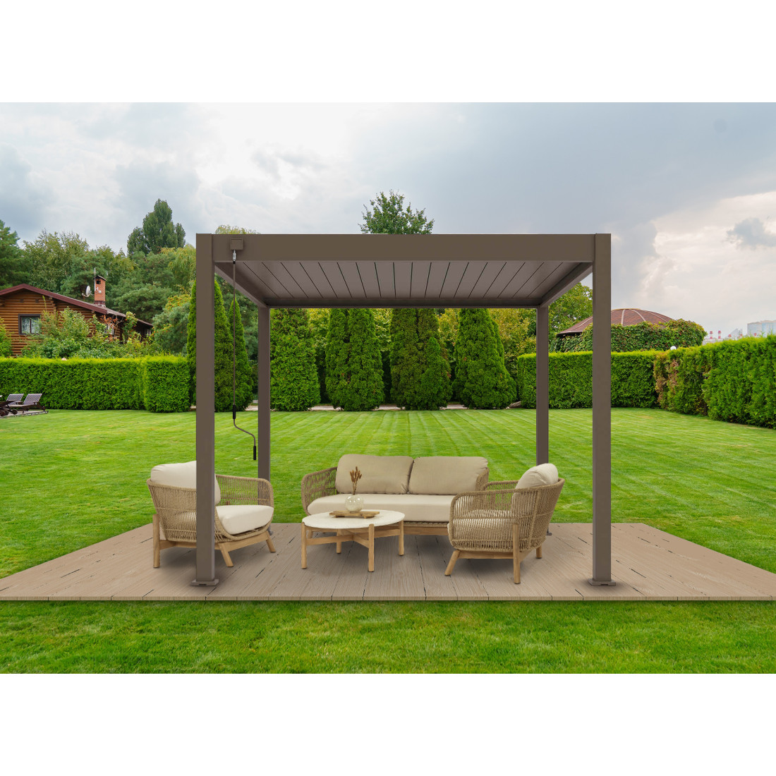 ELEGANCE 3x3 PERGOLA TARASOWA TAUPE (005841) - obrazek 3