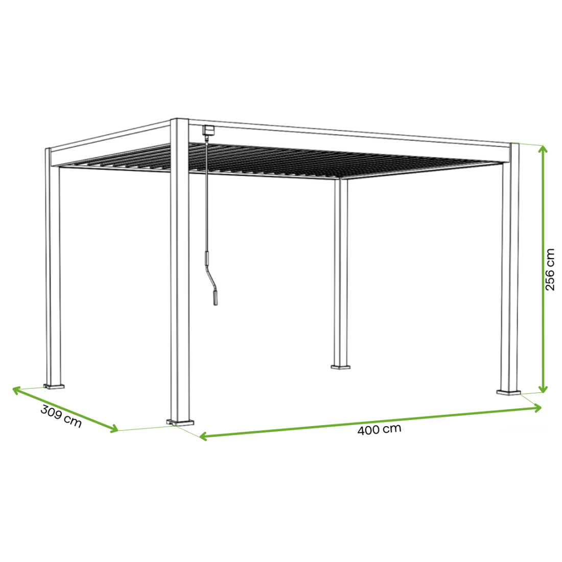 ELEGANCE 3x4 PERGOLA TARASOWA ANTHRACITE (005843) - obrazek 2